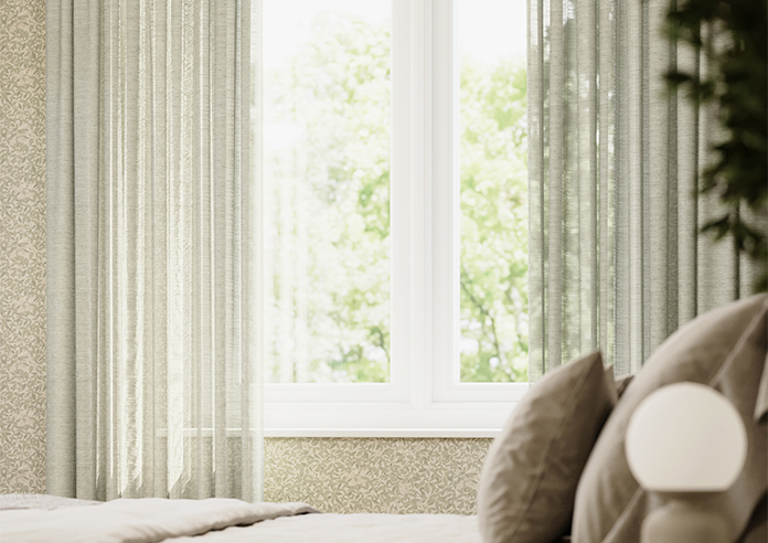 Sahara Voile, Metallic Pearl Grey - Made to Measure Curtains - Image 5
